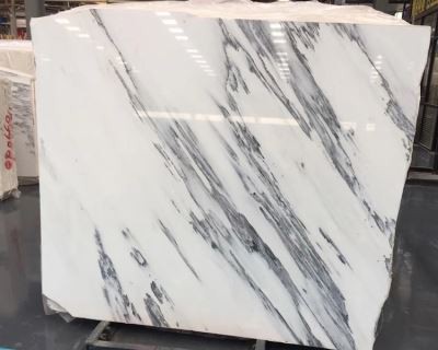 Dalles de marbre blanc d'encre