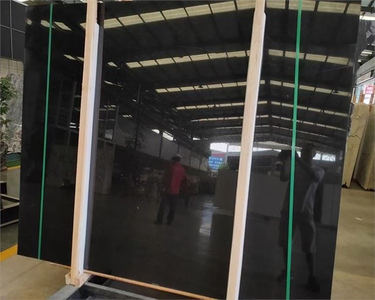 Ink Black Marble Slabs