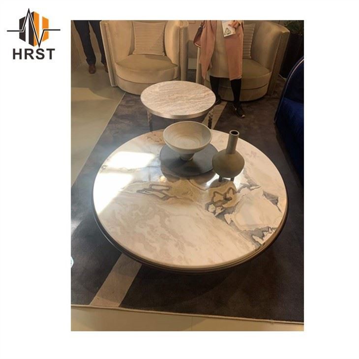 Picasso White Marble Slab Table