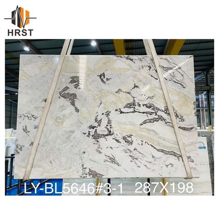 Picasso White Marble Slab Table